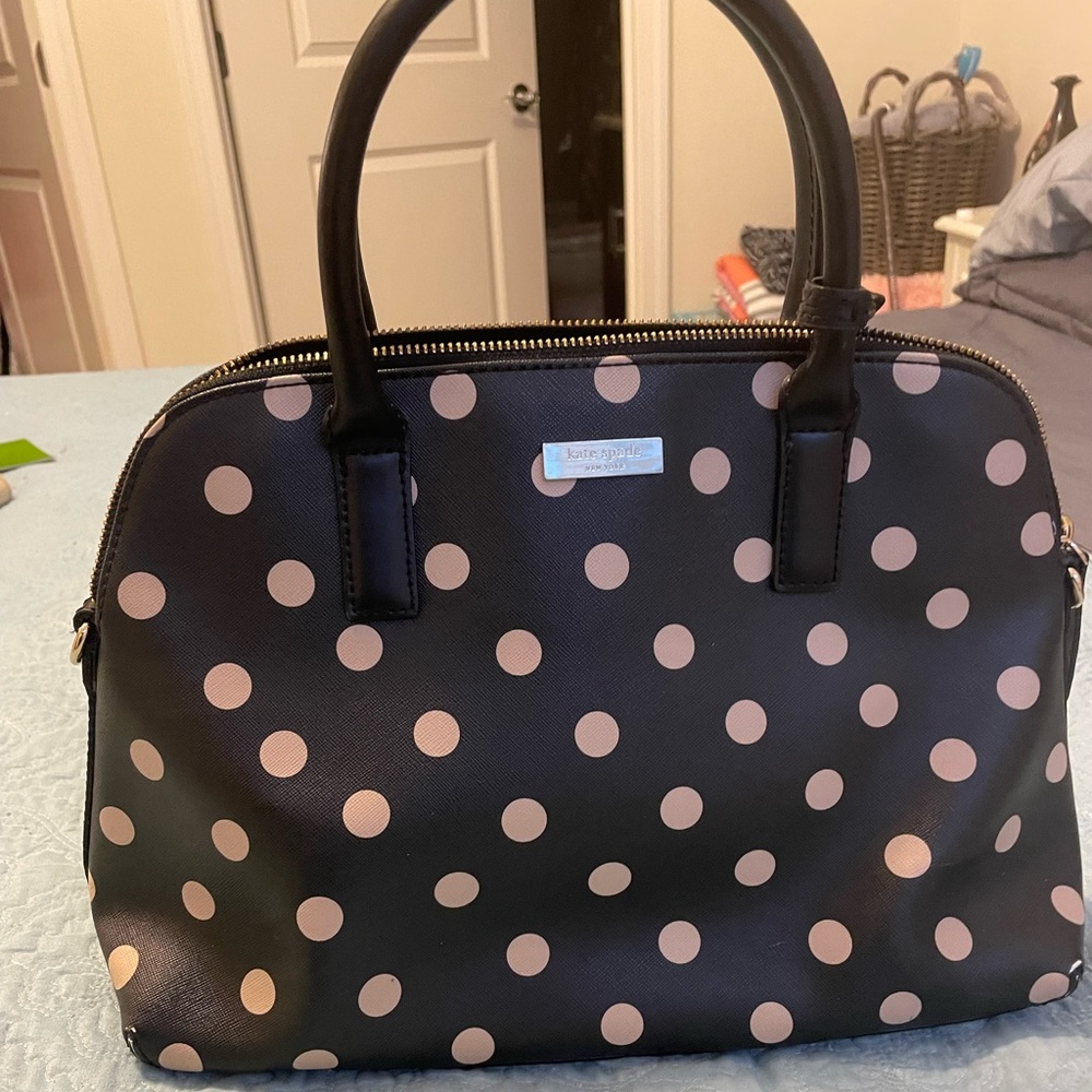 Polka dotted kate spade purse